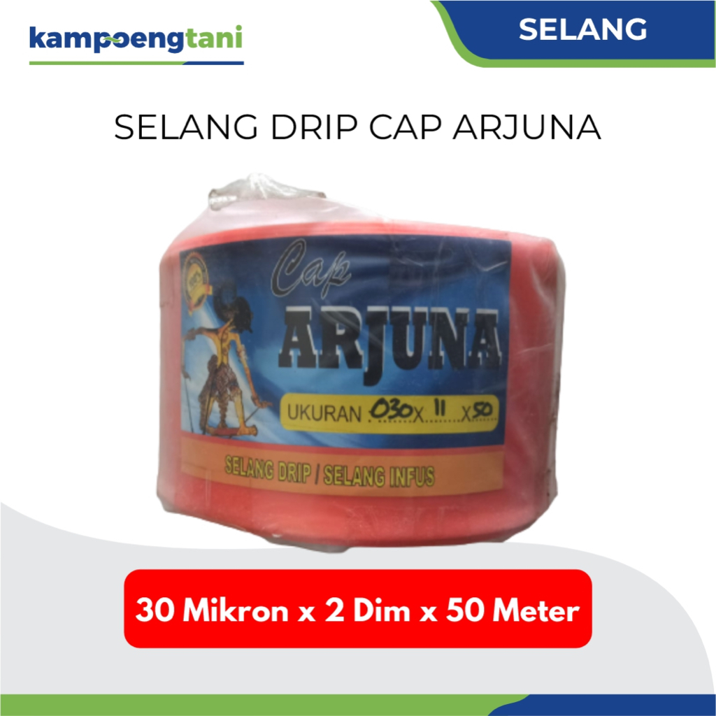 Jual Selang Drip Irigasi Cap Arjuna 30 Mikron X 2 Dim X 50 Meter