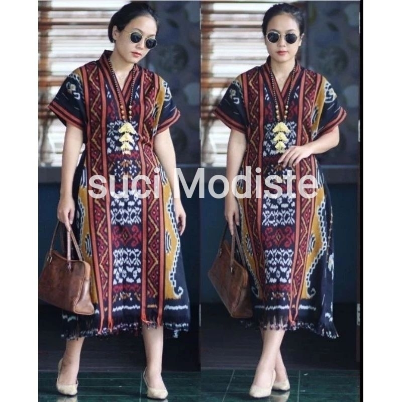 Jual Ready Stock Dress Tenun Oversize Dress Tenun Terbaru Dress