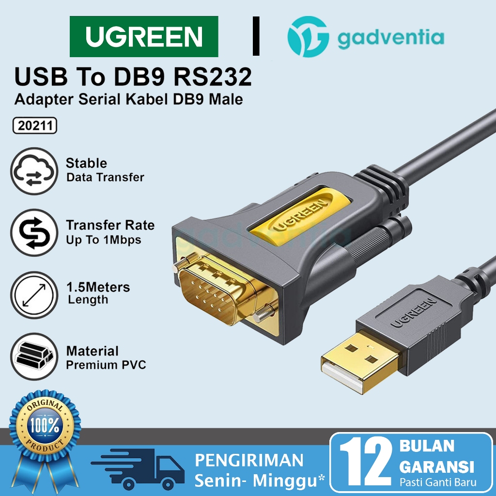 Jual Ugreen Converter Adapter Kabel Usb To Serial Db Rs