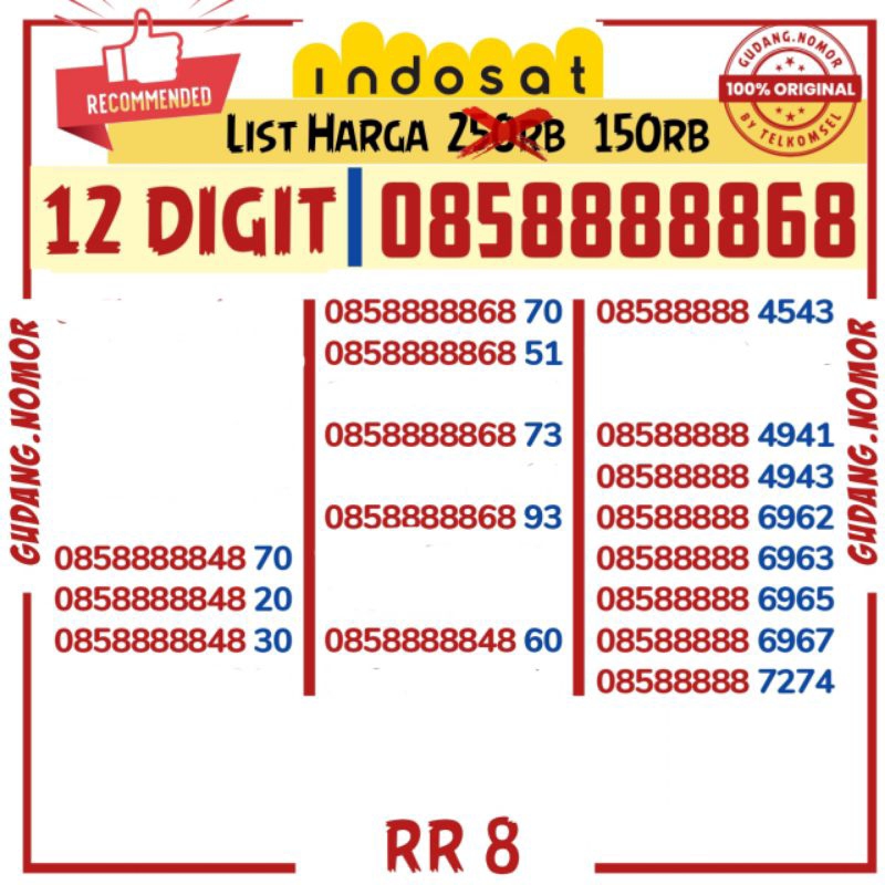 Jual Nomor Cantik Indosat Im Digit Digit Digit G Lte Murah