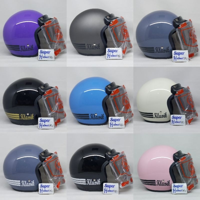 Jual HELM BOGO RETRO KLASSIK Dewasa Polos Terlaris Shopee Indonesia