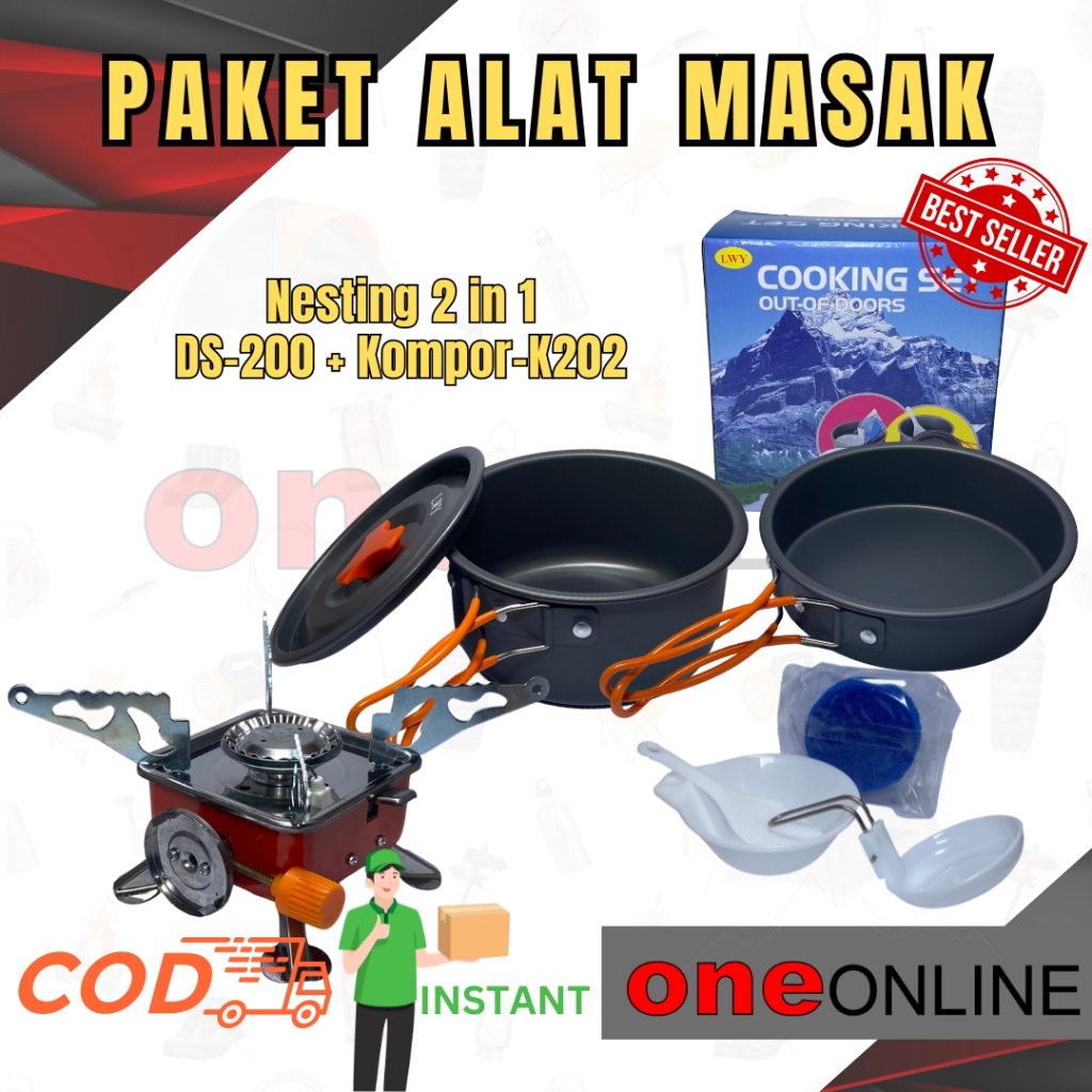 Jual Kompor Kotak Nesting DS 200 Paket Kompor Camping Termurah Kompor