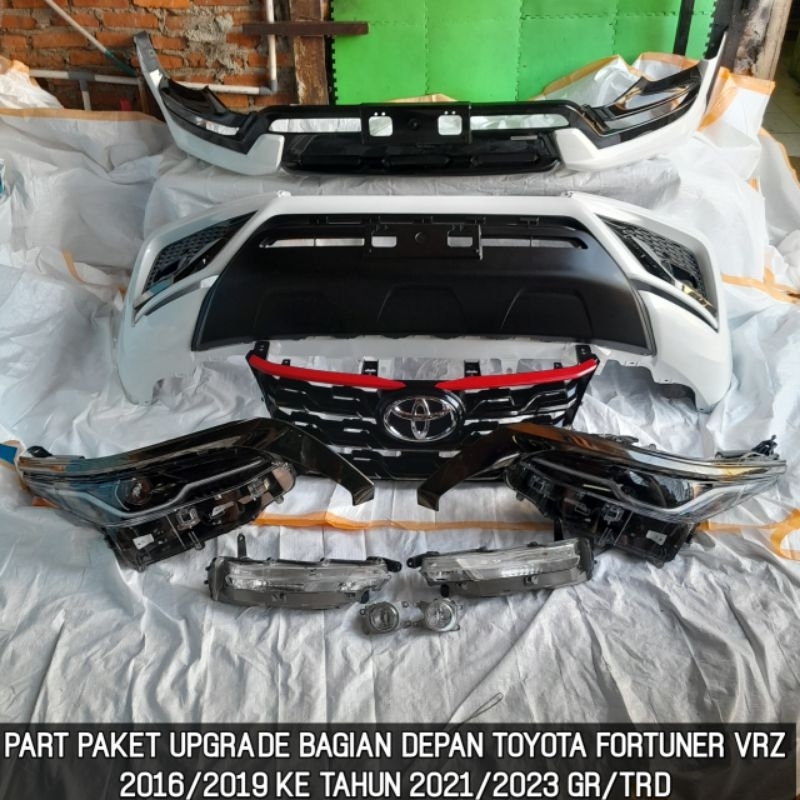 Jual Part Paket Upgrade Depan Toyota Fortuner Vrz 2021 2022 2023 GR TRD