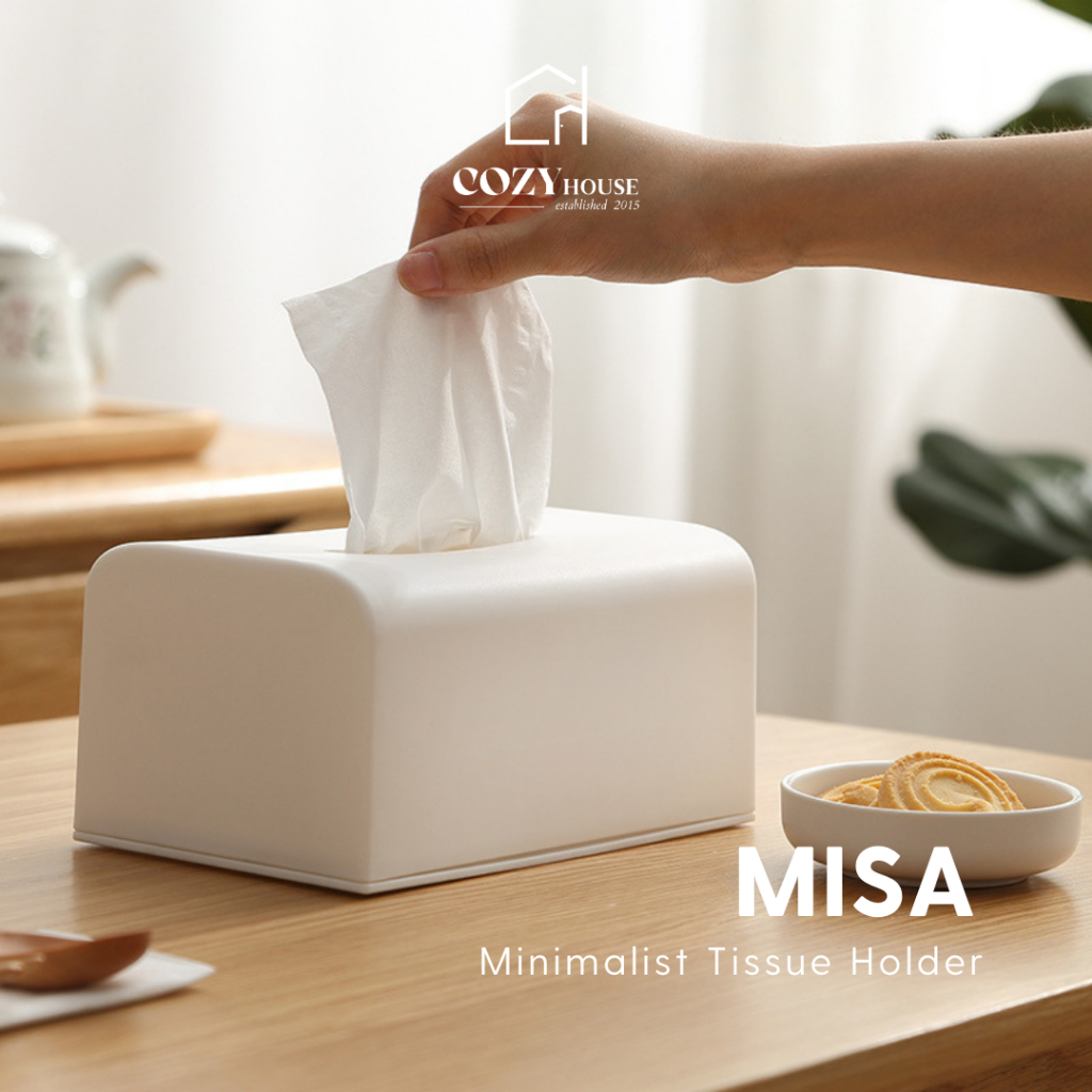 Jual COZYHOUSE MISA Kotak Tissue Muka Wadah Tissue Meja Putih Minimalis