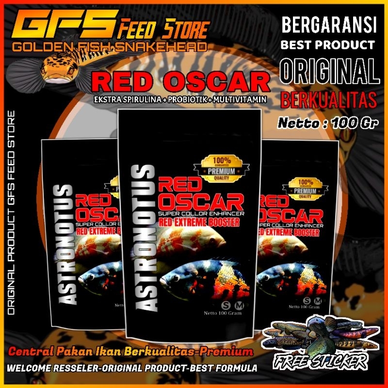 Jual Pelet Red Oscar Gr Pakan Oscar Batik Slayer Albino Shopee