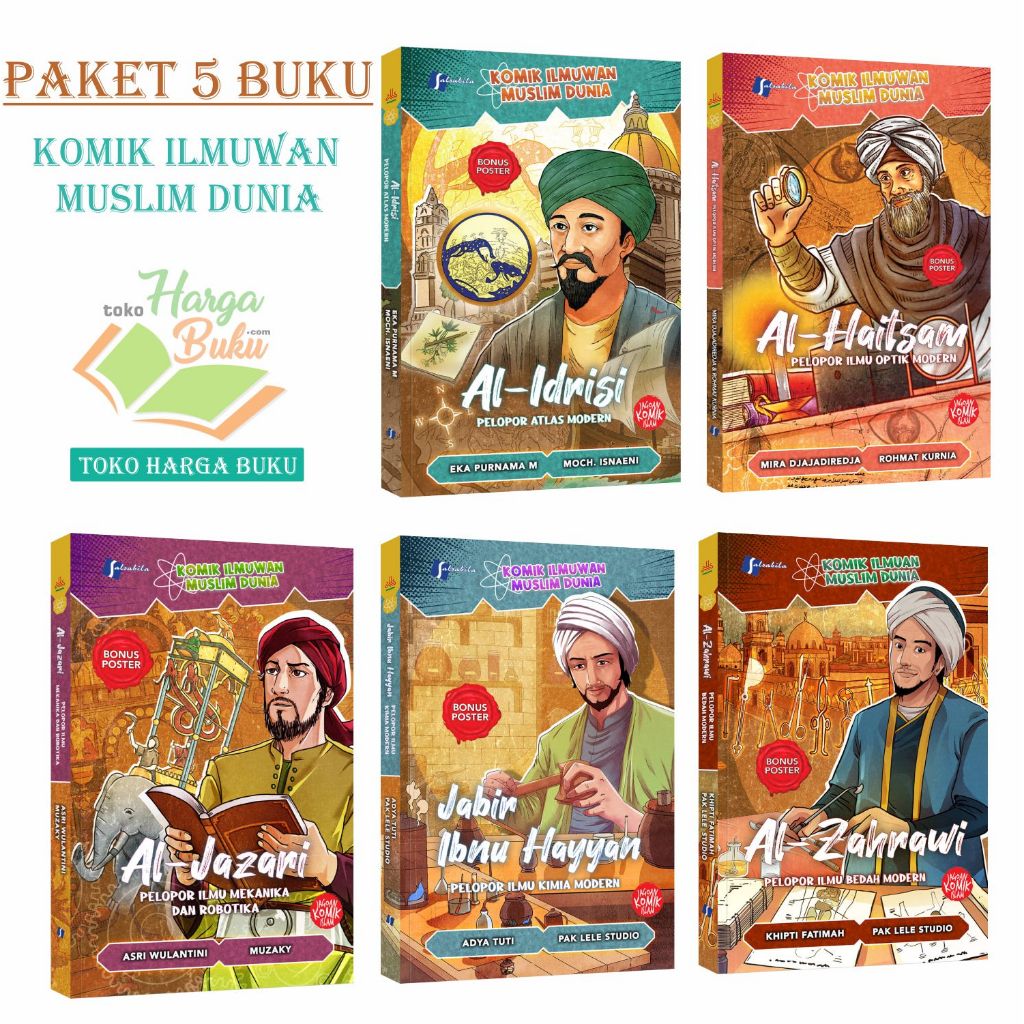 Jual Paket Jilid Komik Ilmuwan Muslim Dunia Haitsam Idrisi Jazari