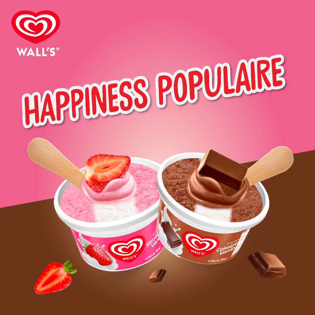 Jual Happiness Populaire Mix Es Krim Ice Cream Wall S Shopee