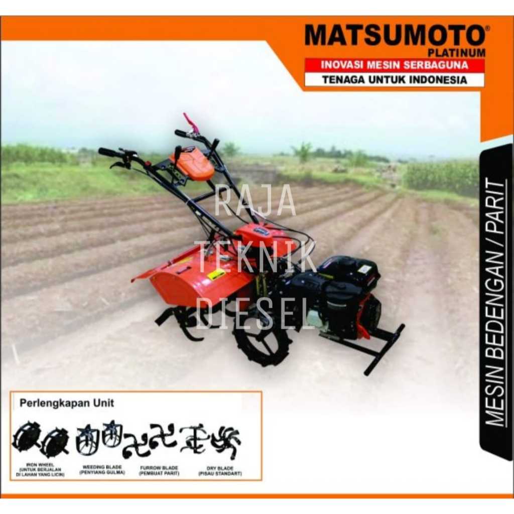 Jual Mesin Bedengan Cultivator Tiller Matsumoto TYPE MTM 900 RD