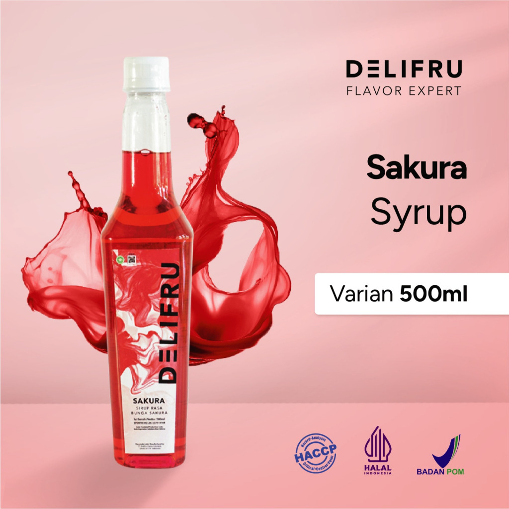 Jual Syrup Sakura Delifru 500 Ml Sirup Sakura Premium Shopee Indonesia