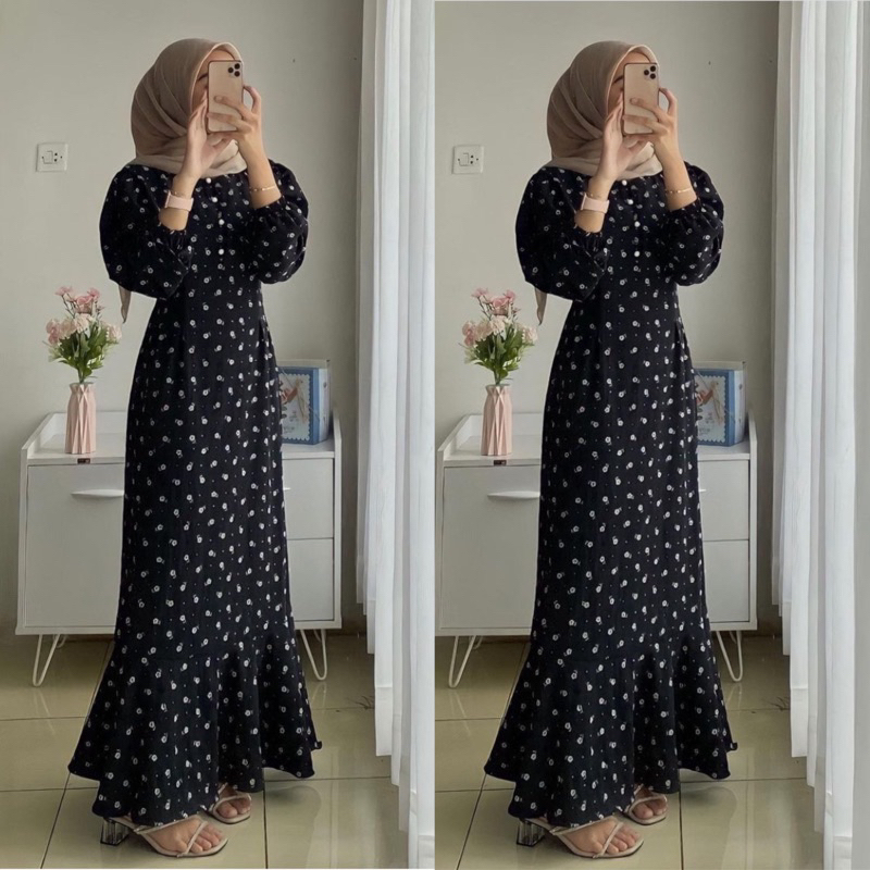 Jual Aii New Dijamin Realpict Zalica Shakila Fishtail Maxi Dress