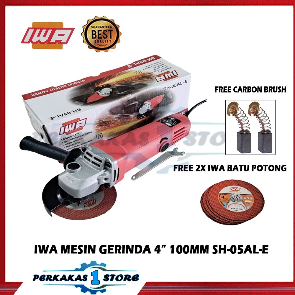 Jual Mesin Gerinda Tangan Listrik IWA Tools 4 Inchi SH 05AL E Free Iwa