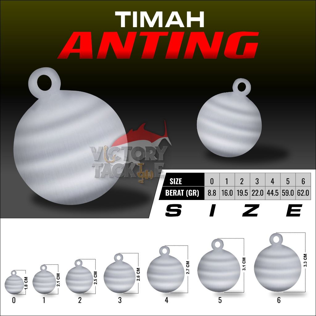 Jual Timah Pancing Pemberat Model Anting Untuk Mancing Dasaran Galatama