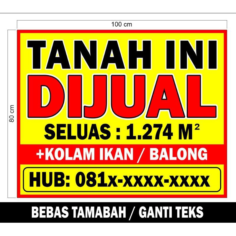 Jual TANAH DIJUAL Spanduk Banner Baliho Shopee Indonesia