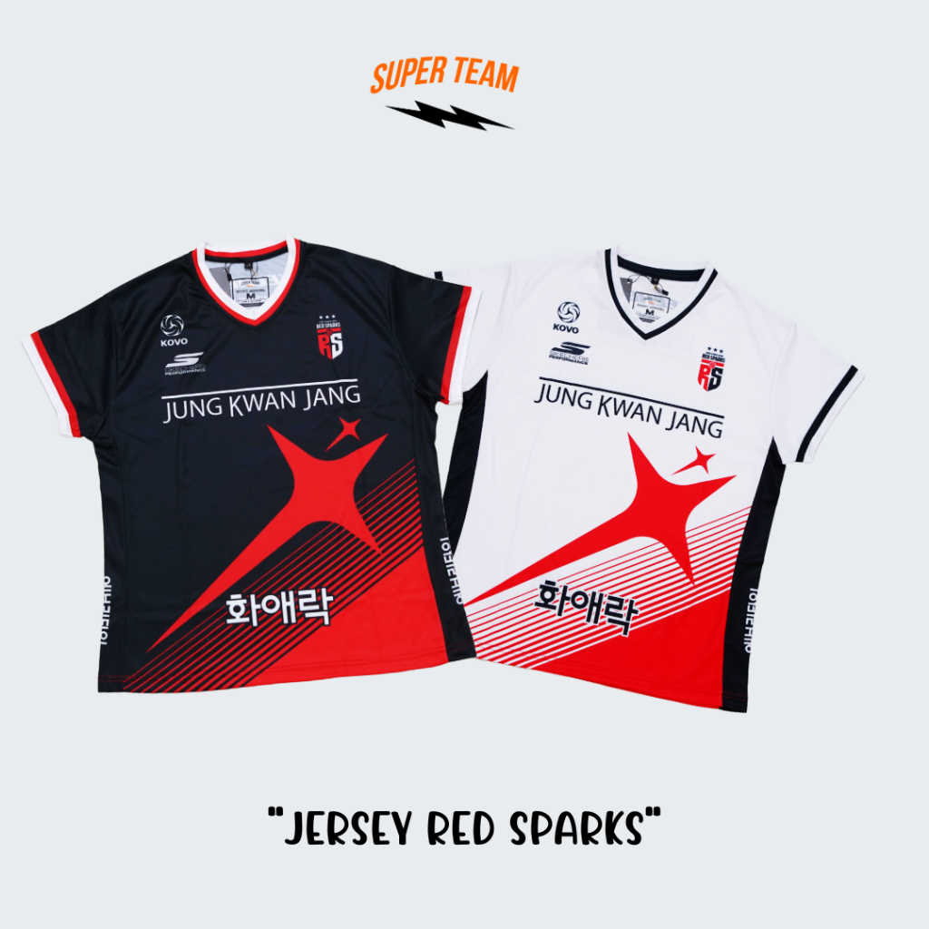 Jual Super Team Jersey Voli Putri Redspark Bahan Drifit Premium