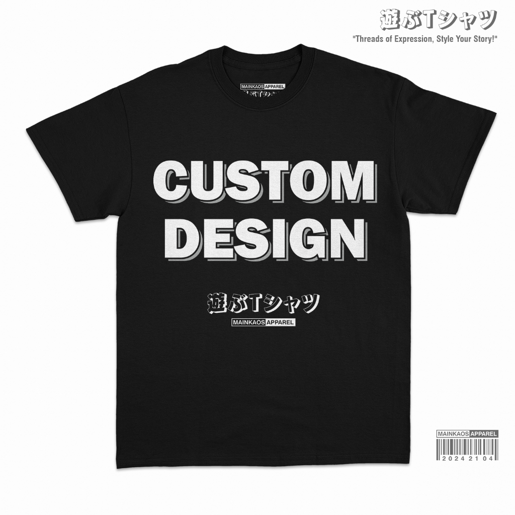 Jual Kaos Custom Satuan Nama Desain Sendiri Pria Anime Distro Manga