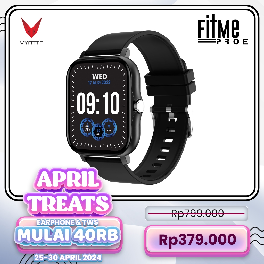 Jual Vyatta Fitme Pro Smartwatch Square Ips Screen Bluetooth Phone