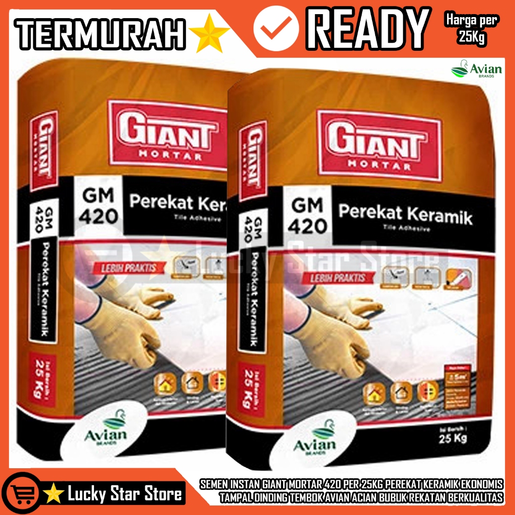 Jual Semen Instan Giant Mortar Per Kg Perekat Keramik Ekonomis