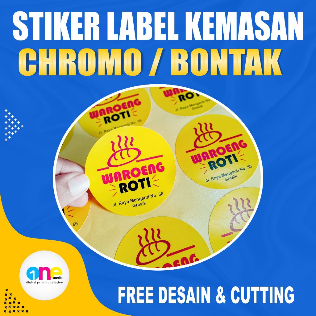 Jual Cetak Stiker Logo Label Makanan Minuman Bontak Chromo Shopee