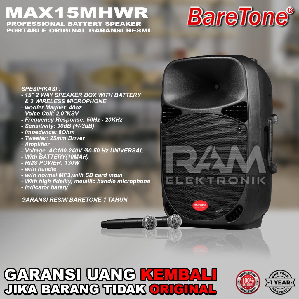 Jual Speaker Portable Meeting Inch Baretone Max Mhwr Max Mhwr