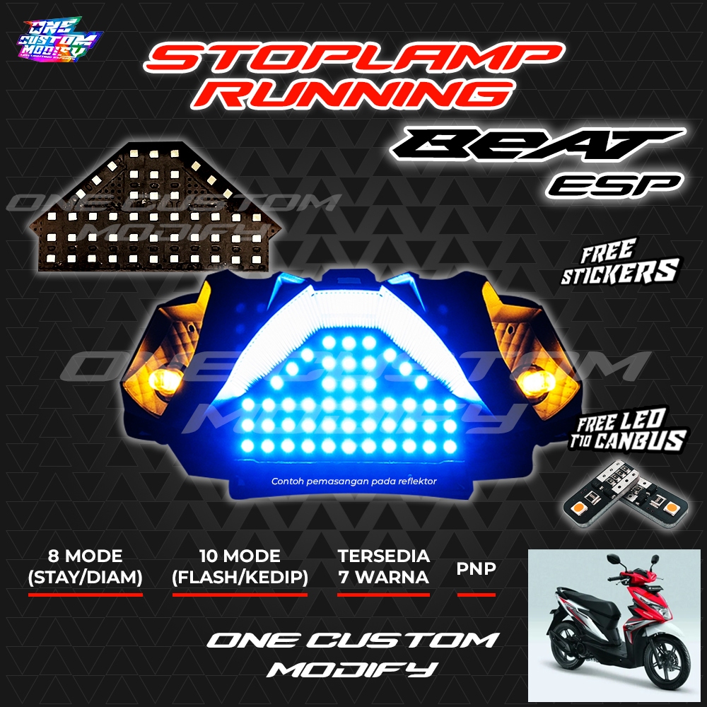 Jual STOPLAMP RUNNING 8 10 MODE BEAT ESP LAMPU REM LED BELAKANG MOTOR