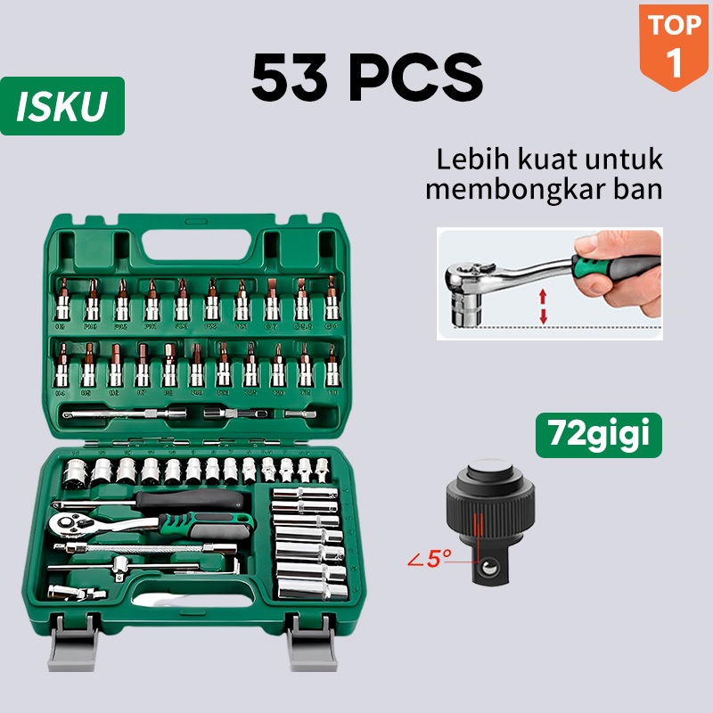 Jual Isku Kunci Shock Set Pcs Gigi Full Lengkap Socket Toolkit