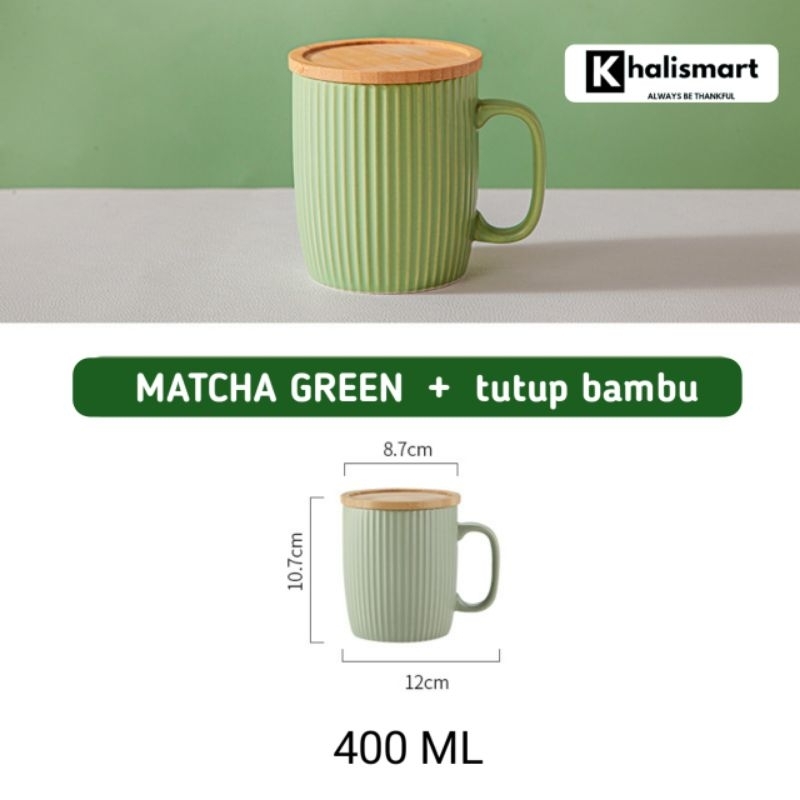 Jual Mug Gelas Kopi Teh Susu Keramik Dengan Tutup Mug Keramik Aestethic