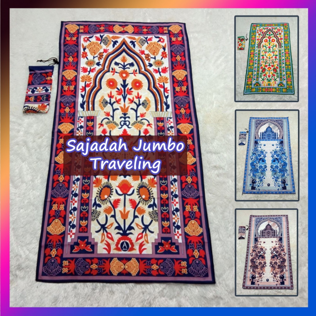 Jual Arbifa Sajadah Travel Jumbo Motif Pouch Sejadah Traveling Turki