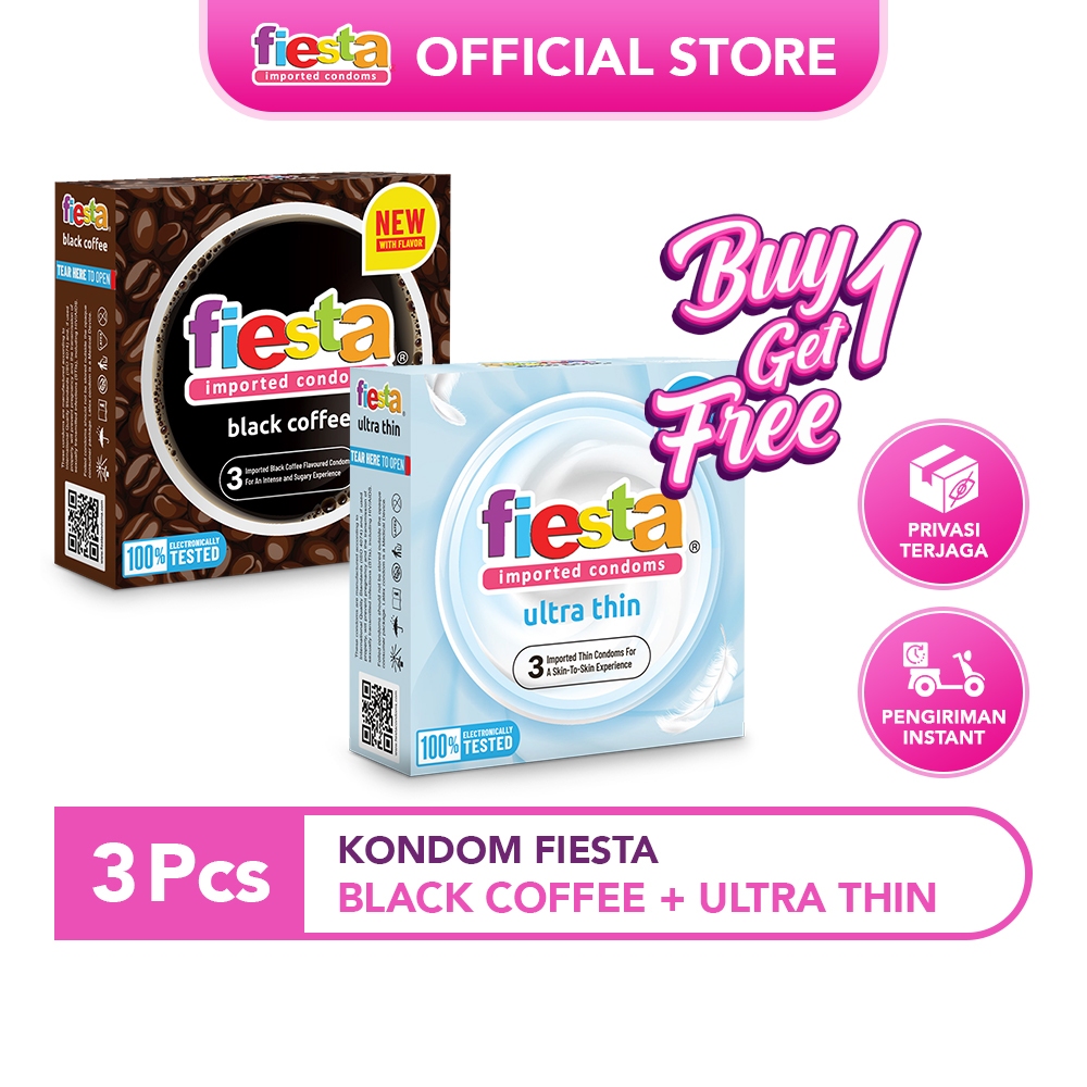 Jual Buy Get Free Kondom Fiesta Ultra Thin S Fiesta Black