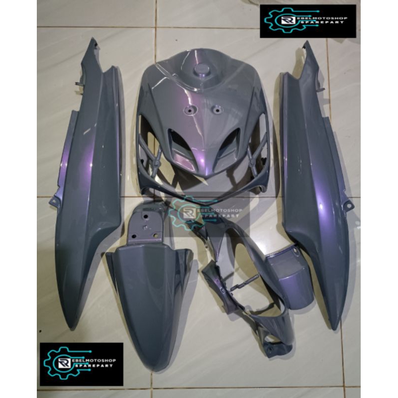 Jual Cover Full Body Halus Yamaha Mio Smile Warna Nardo Grey Lembayung