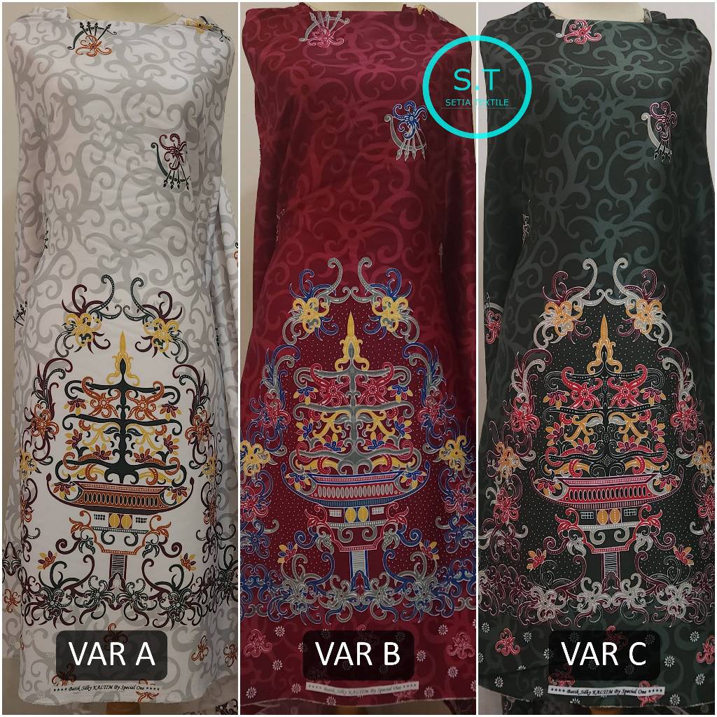 Jual Kain Batik Halus Semi Sutra Silk Kalimantan Lebar M Harga