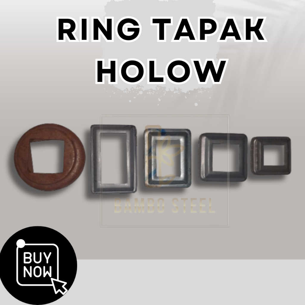 Jual Ring Tapak Kaki Besi Hollow Holow Ring Cembung X Hollow