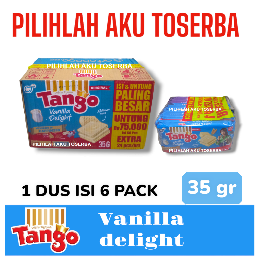 Jual Tango Wafer Vanilla Gr Harga Karton Isi Pack Shopee