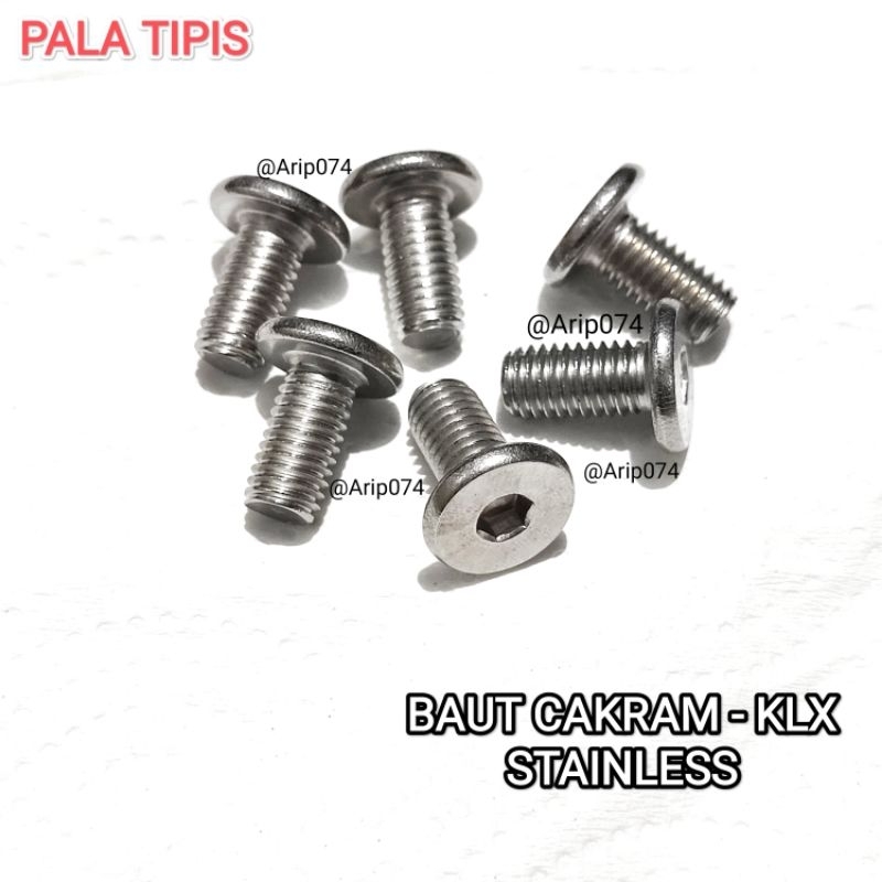 Jual STAINLESS BAUT PIRINGAN CAKRAM KLX 150 ORINGAL STAINLESS 304