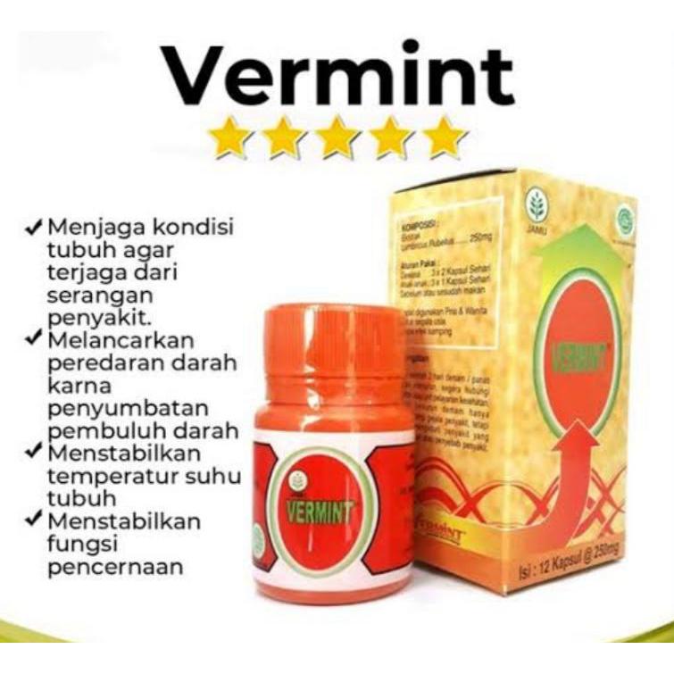 Jual Vermint Kapsul Cacing Kapsul Obat Demam Thipus Shopee Indonesia