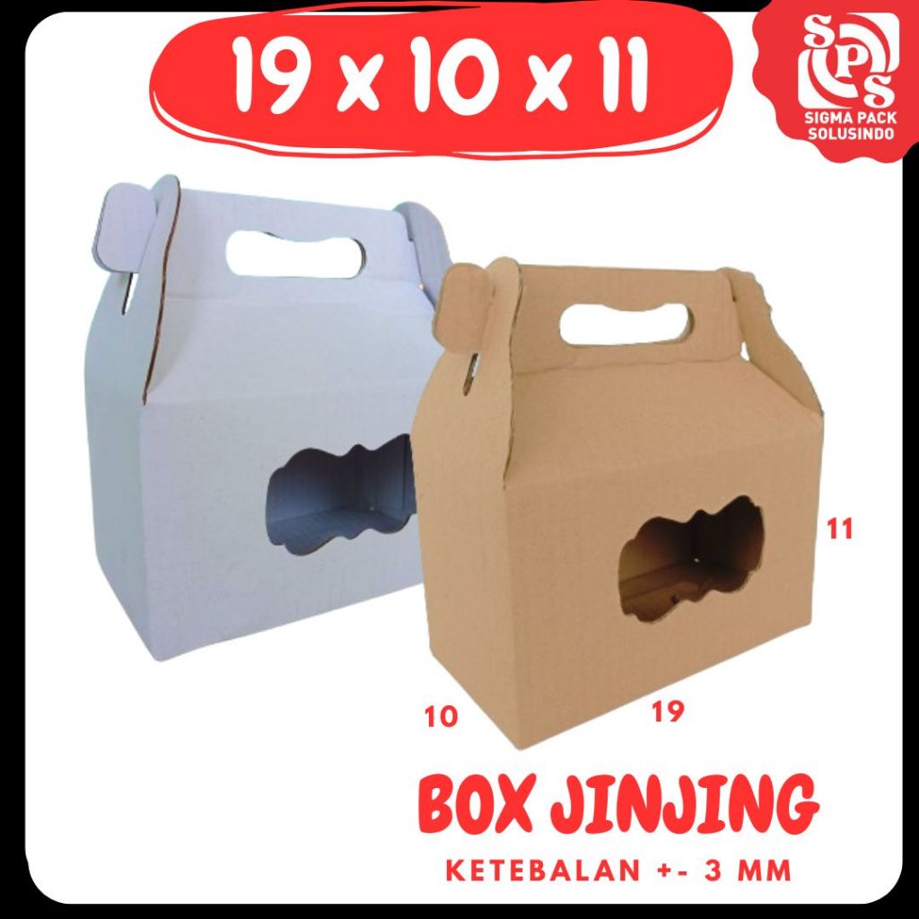 Jual Box 19x10x11 Jinjing KUKER TOPLES JAR 500 Ml Isi 2 Kardus Kue