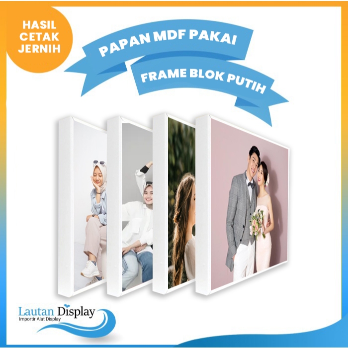 Jual Cetak Foto Media Papan Mdf Bingkai Frame Tempel Tanpa Paku