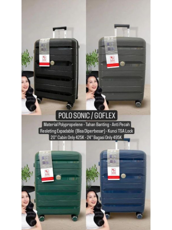 Jual Koper Hardcase Tahan Banting Anti Pecah Polypropelene Polo Sonic