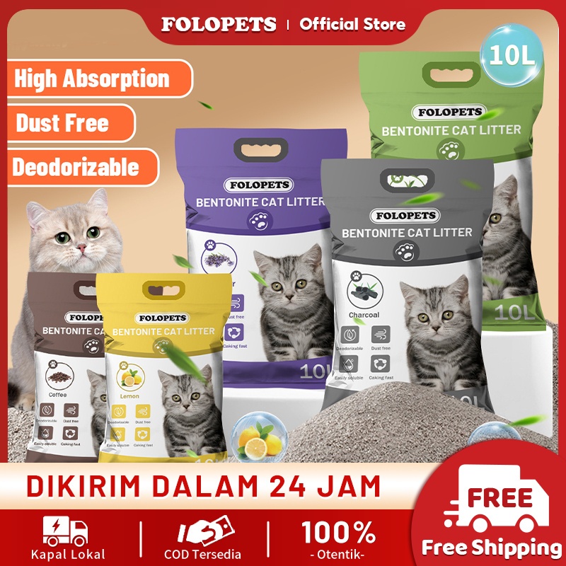 Jual FOLOPETS Pasir Kucing 5 10 Liter Pasir Wangi Gumpal Cat Litter