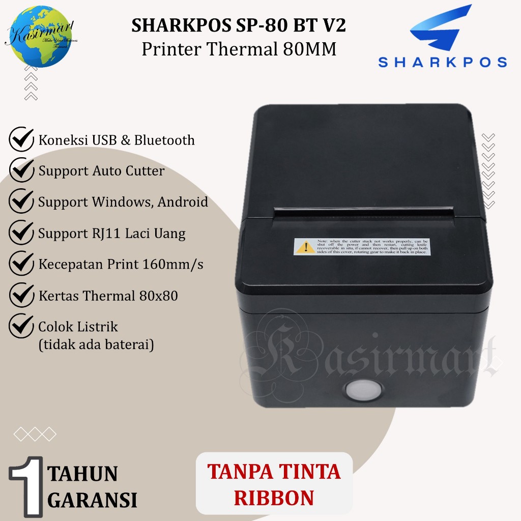 Jual Printer Bluetooth Mm Auto Cut Sharkpos Sp Bt V Pbt P Usb