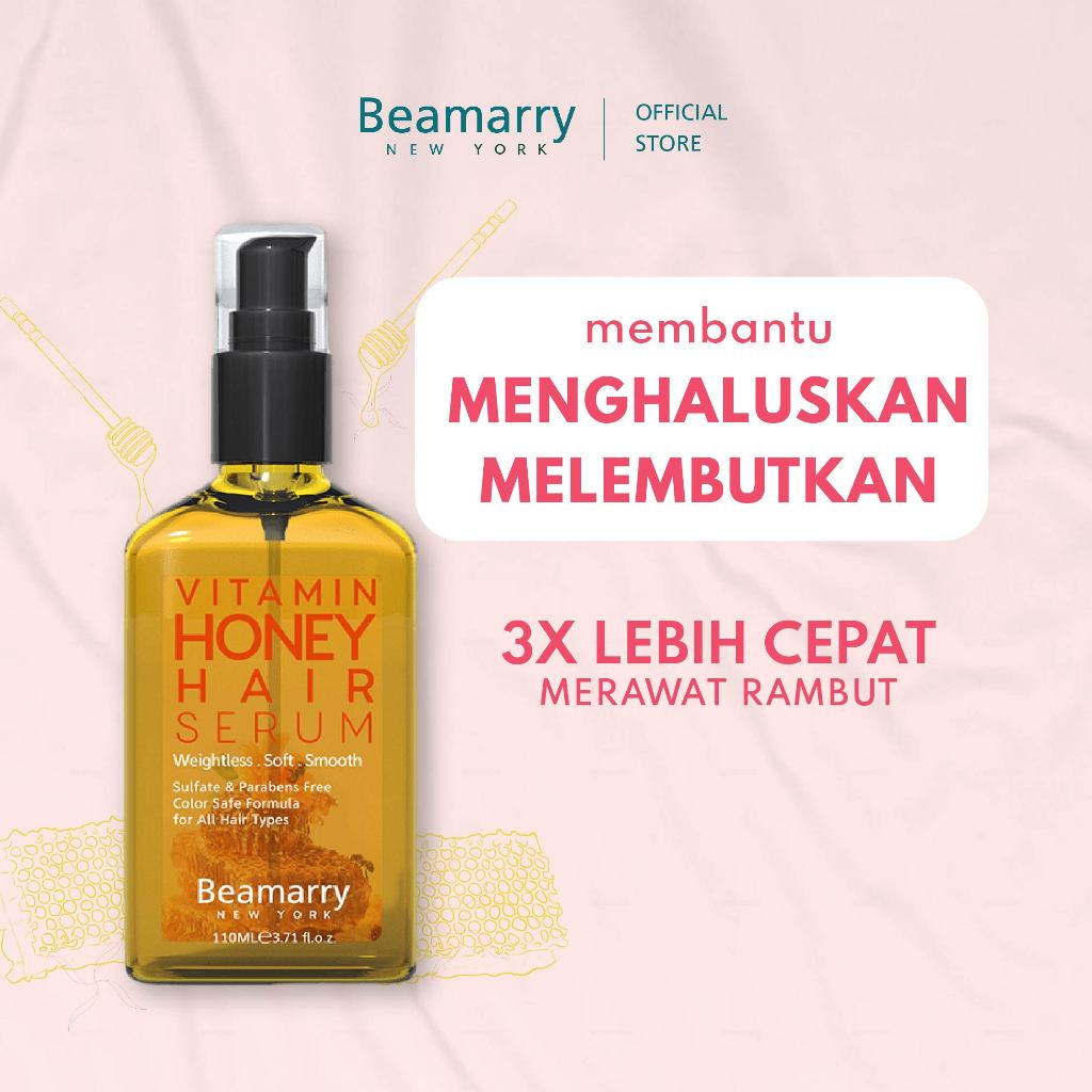 Jual Beamarry Hair Care Hair Serum Vitamin Honey Volume 110ml