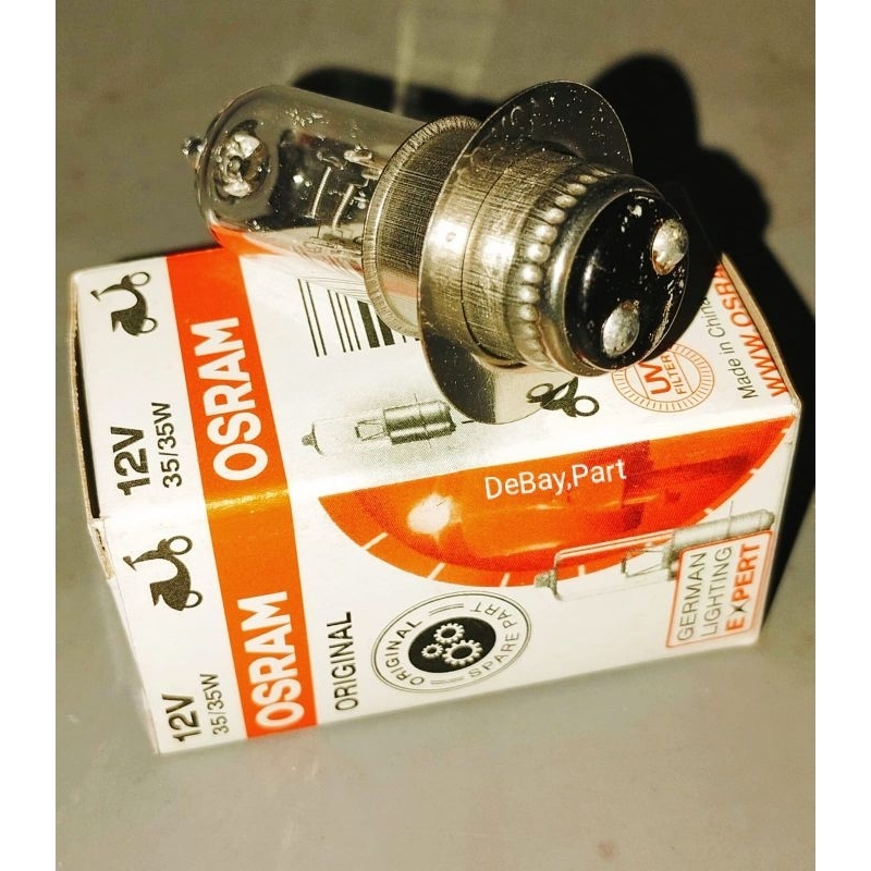 Jual Lampu Bola Bohlam Depan OSRAM Halogen 12V 35W Motor Bebek Matic