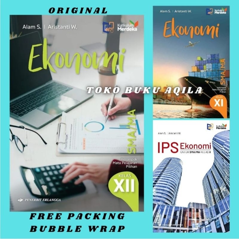 Jual Buku IPS Ekonomi Kelas 1 2 3 10 11 12 SMA Erlangga Kurikulum