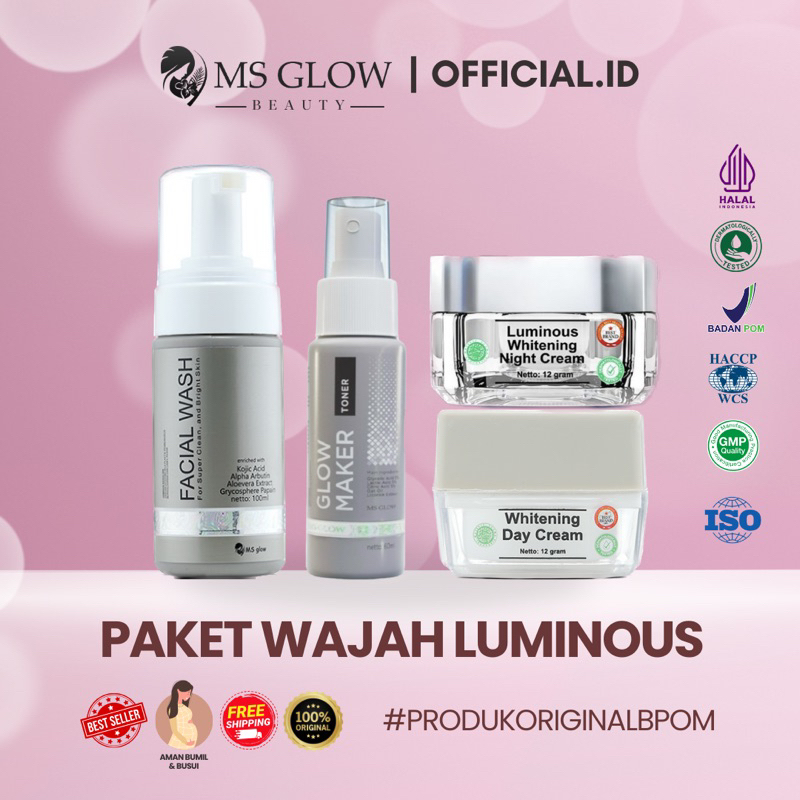 Jual MS GLOW PAKET LUMINOUS FOR ANTI AGING SKIN By MSGLOWOFFICIAL