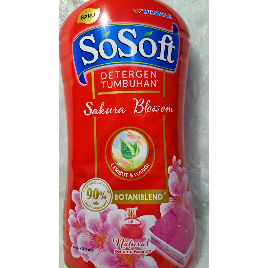 Jual SOSOFT Deterjen Cair Sakura Blossom Botol 700 Ml Shopee Indonesia