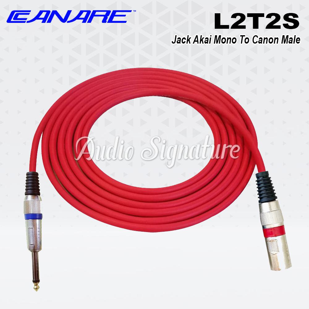 Jual Kabel Canare L2T2S L2T 2S Stereo Merah Jack Akai Mono To Canon