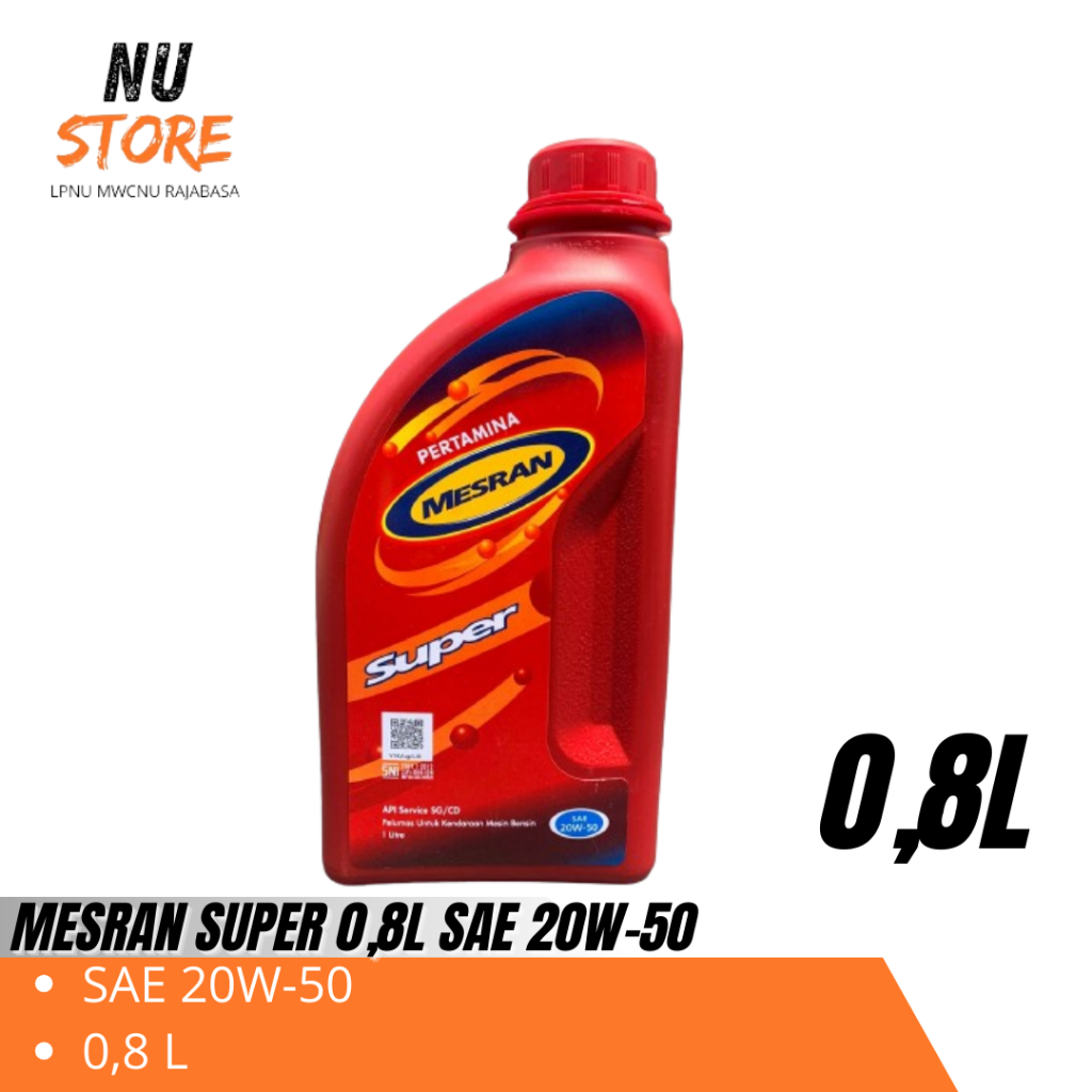 Jual OLI MESRAN SUPER 0 8L SAE 20W 50 ORIGINAL PERTAMINA OIL Shopee