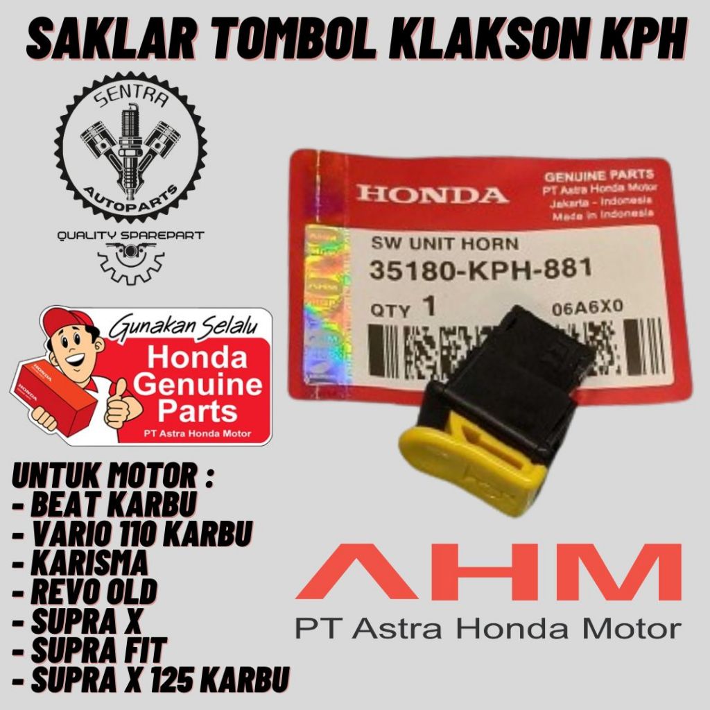 Jual Original AHM Saklar Tombol Klakson Honda Karisma Revo Old Supra X