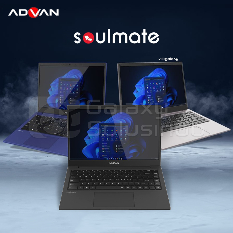 Jual ADVAN SOULMATE Intel Celeron N4020 128GB SSD 4GB RAM Grey Black