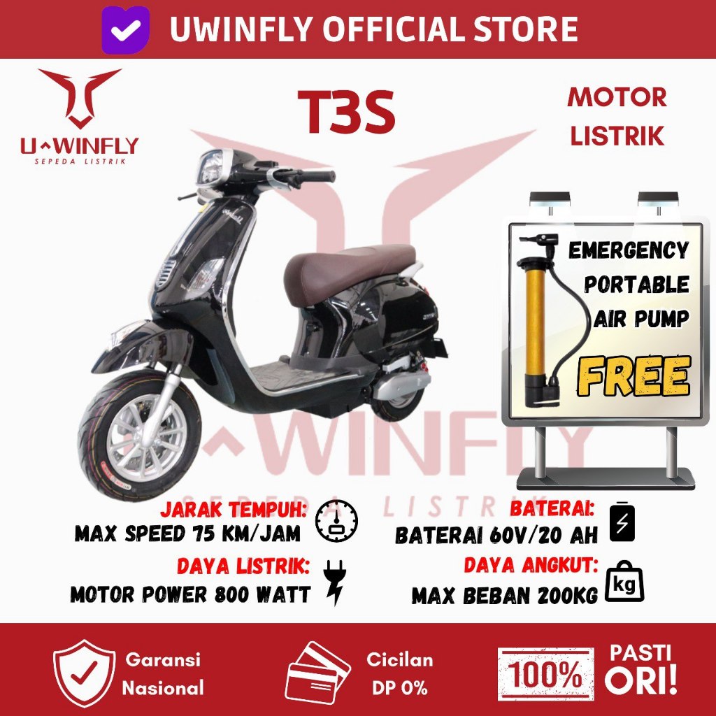 Jual Sepeda Motor Listrik T T S T T S Uwinfly Shopee Indonesia