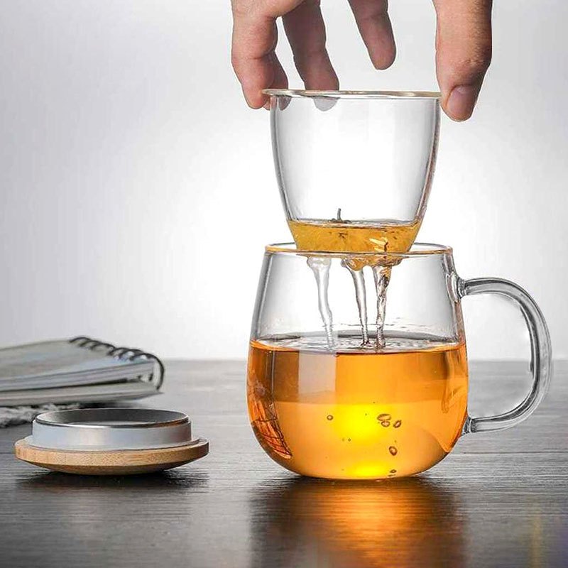 Jual Gelas Saringan Rempah Glass Infuser Gelas Teh Dengan Saringan Dan